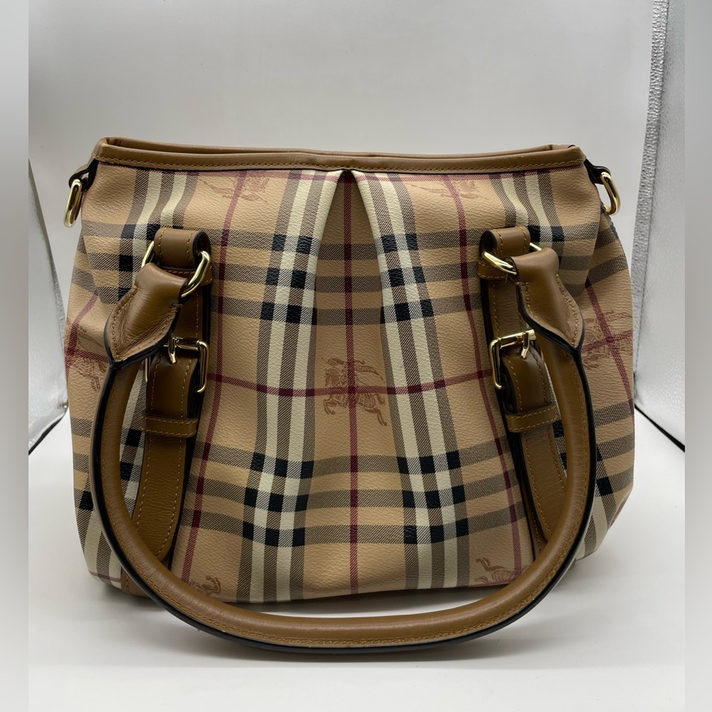 Burberry Beige and Black Check Shoulder Bag - Picture 1 of 15